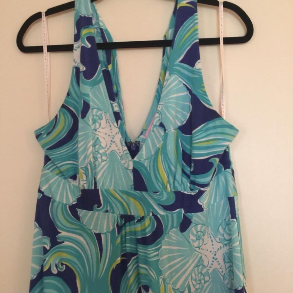 Lilly Pulitzer Blue Do the Wave Petra Maxi Dress - Picture 2 of 5